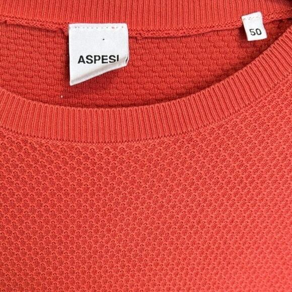 Aspesi Waffle Knitwear Sweatshirt Sweater Pullover Sweater Pink Size Large - Picture 5 of 8